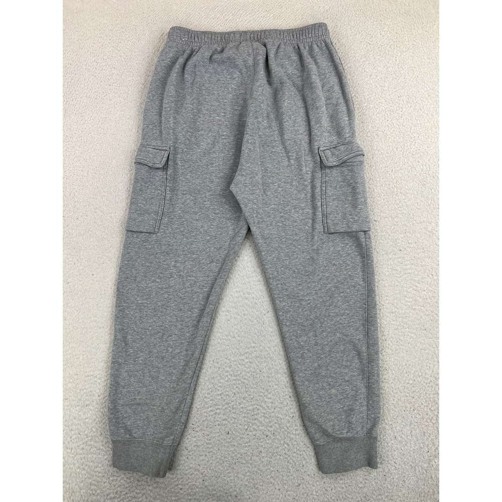 Nike Pants Mens Medium Gray Club Fleece Cargo Sweatpants Joggers CD3129-063 - Picture 2 of 12